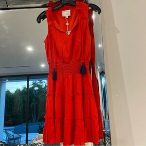 Sail to Sable Red Mini Dress with Tassel Accents